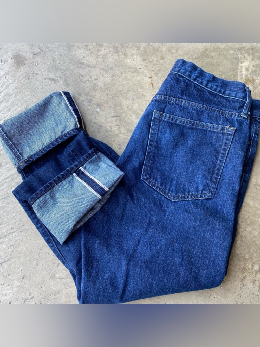 J. Crew redline Selvedge denim jeans slim dark wash indigo 31/32 zip fly